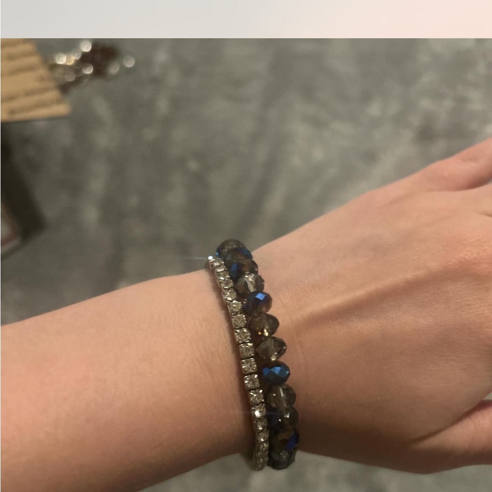 Elegant Crystal and Rhinestone Bracelet Set